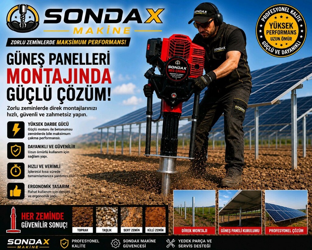 Benzinli Direk, Kazık, Çit Çakma Makinesi - 3