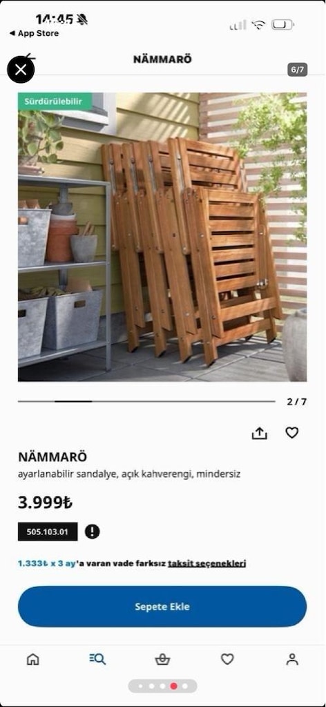 İkea nammarö sandalye - 5