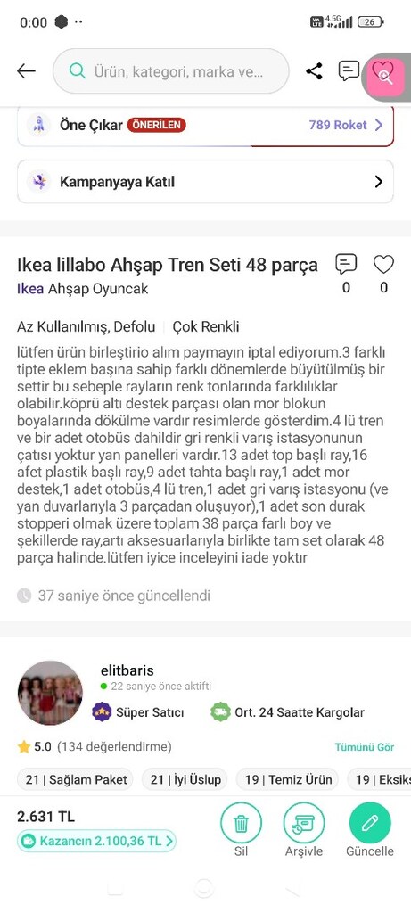 Ikea lillabo 48 parça ahşap tren seti oyuncak istasyon - 20