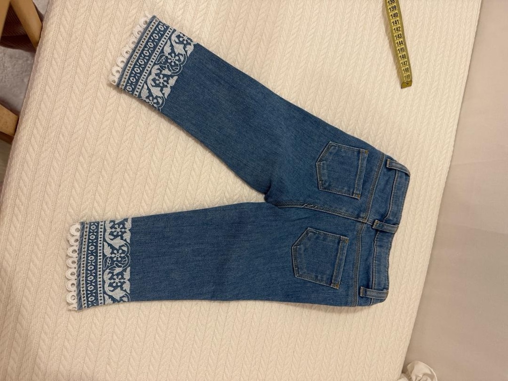 kız bebek tarz kot pantolon - 6