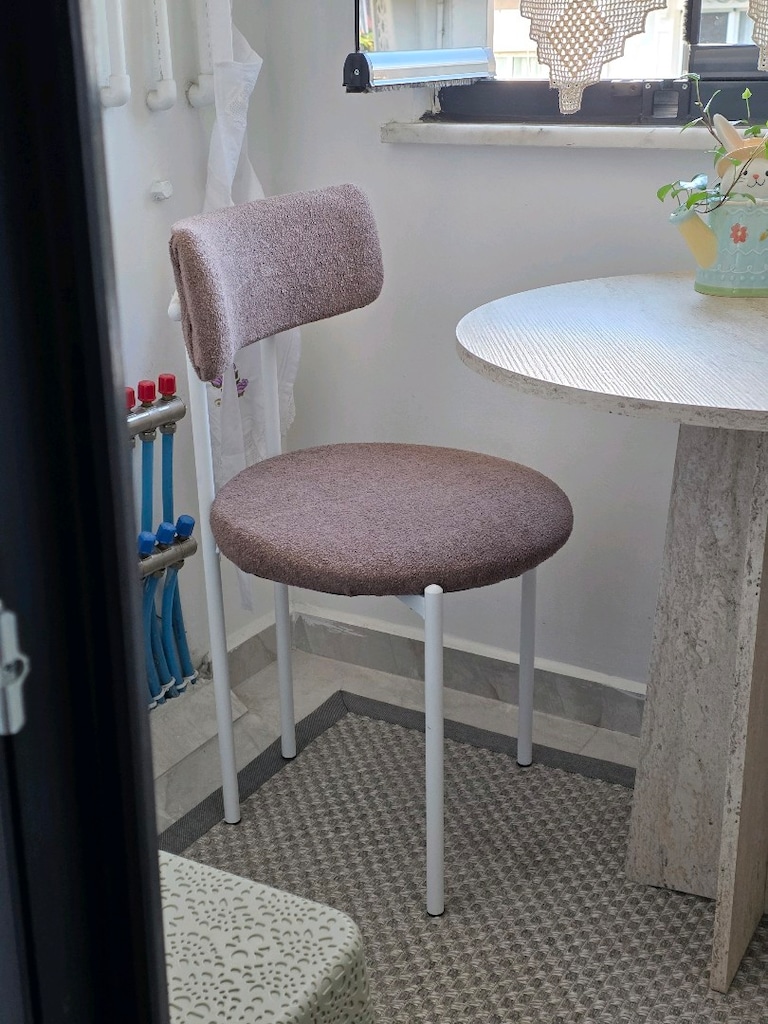 balkon sandalye masa takımı 2 sandalye 60 cm yuvarlak masa - 3