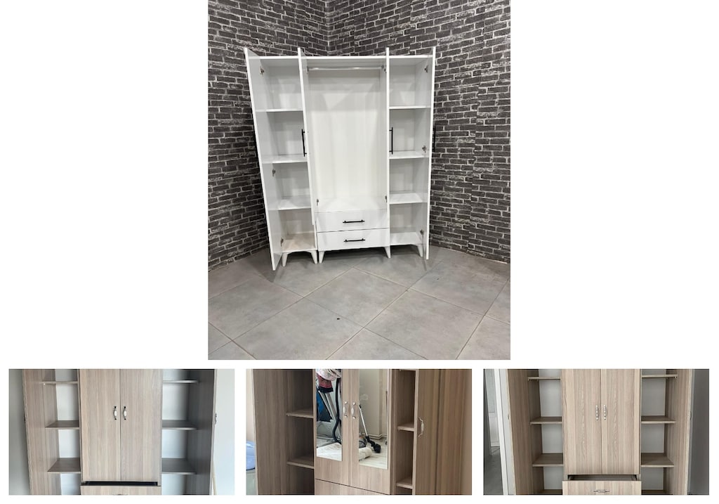 4 kapaklı elbise dolabı qljbkrinhp - 4