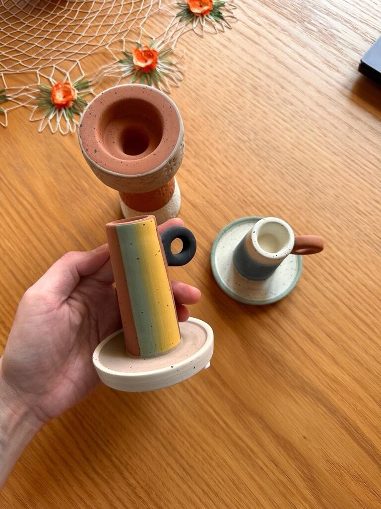 3lü şamdan/mumluk seti - 2