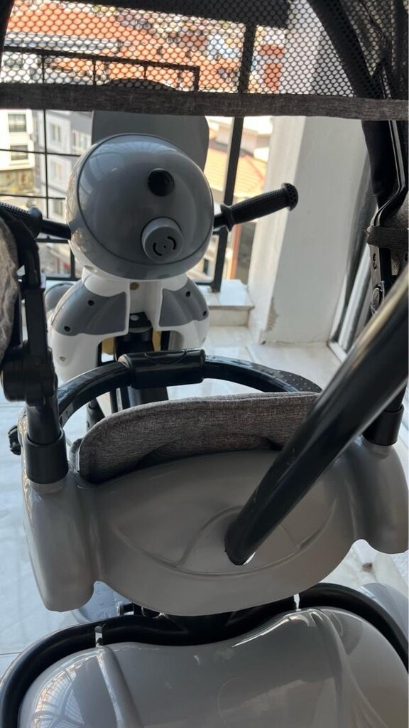 babyhope 125 yupi 3 tekerli bisiklet ayarlanabilir tente ve kemer - 5