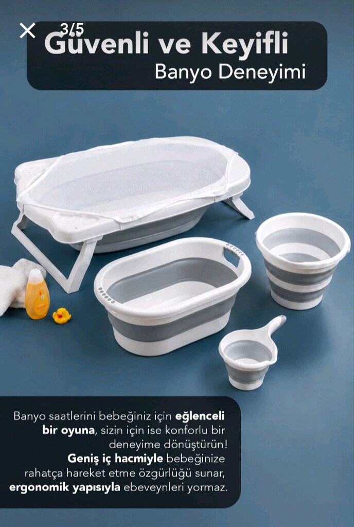 Bebek Banyo Küveti Seti Akordiyon Tip - 3