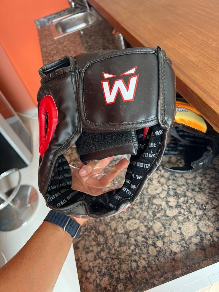 Whiteface Şeffaf Yüz Korumalı Boks / Kickboks Kaskı - 3