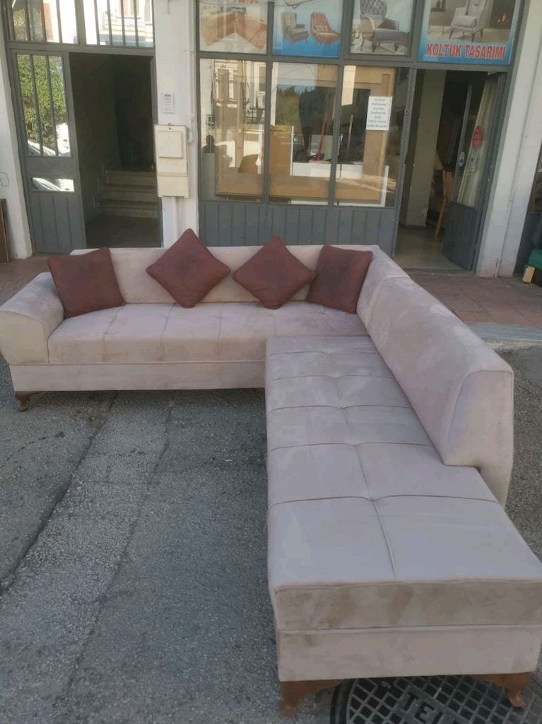 sıfır kaplama Köşe Takımı sünger ve kumaş yenilenmiş - 6