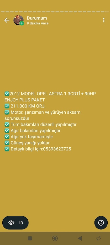 ACİL SATILIK ASTRA H KASA ENJOY PLUS - 14