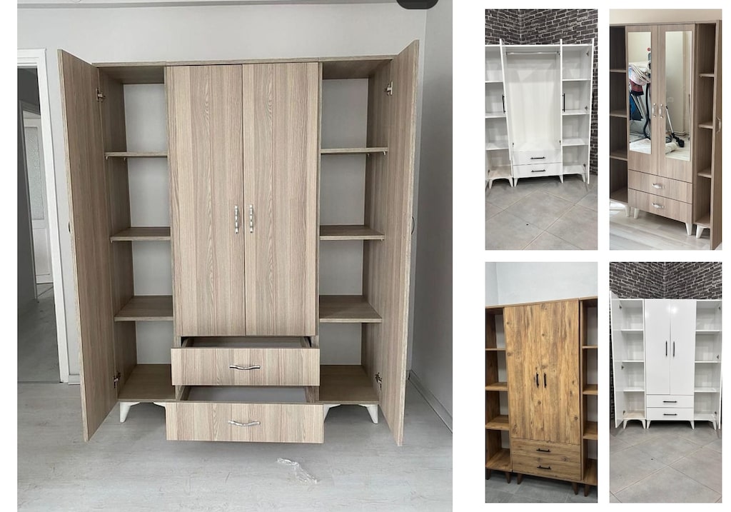 4 kapaklı elbise dolabı ssjufrxwmd - 5