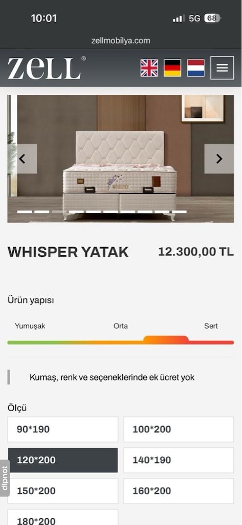 yatak 120-200 cm 1,5 kişilik zell marka - 6