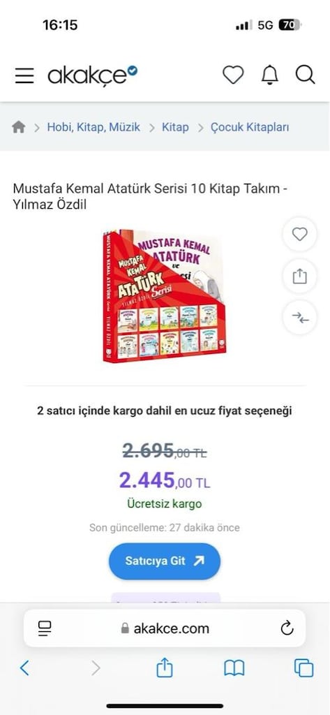 Mustafa Kemal Atatürk ilk okuma kitabı.