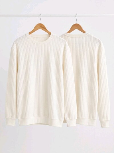 Defacto Regular Fit Bisiklet Yaka Jakarlı Sweatshirt