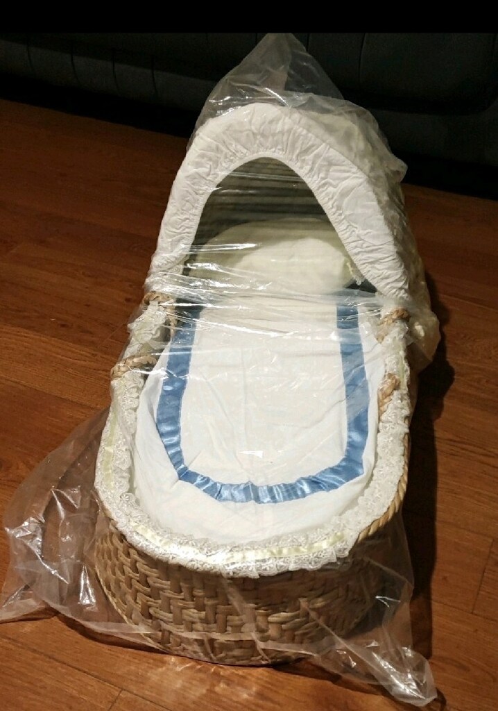 Şık Hasır Bebek Sepeti - 2
