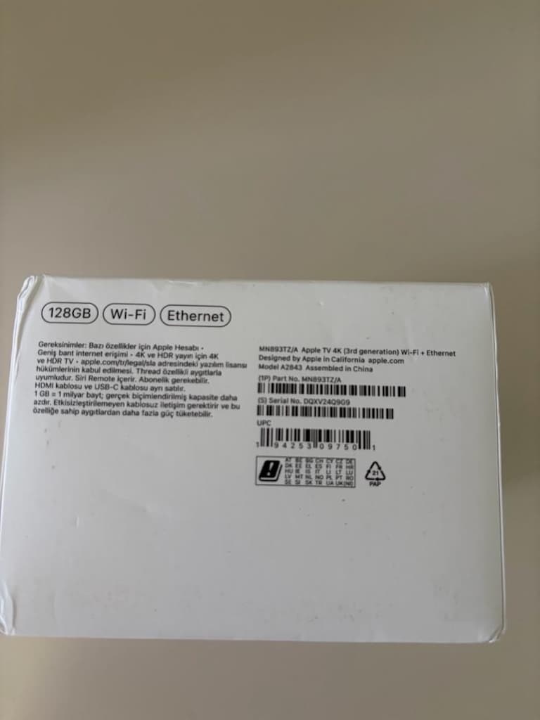 Sıfır Kutusunda 3. Nesil Apple TV 4K 128GB Wi-Fi Ethernet - 2