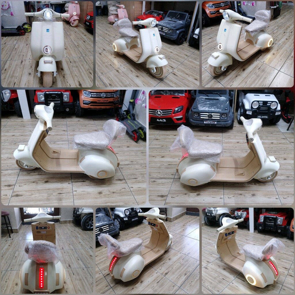 İNCİ AKÜLÜ ARABA (SIFIR) 12V KUMANDALI VESPA MOTOR - 12