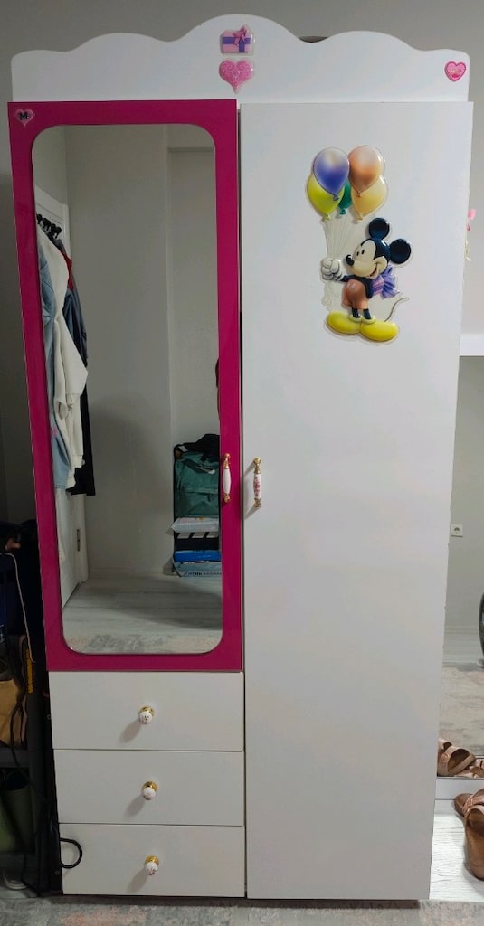 Özel Yapım Pembe Prenses Arabalı Çocuk Oda Takımı + Seksek halı hediye - 4