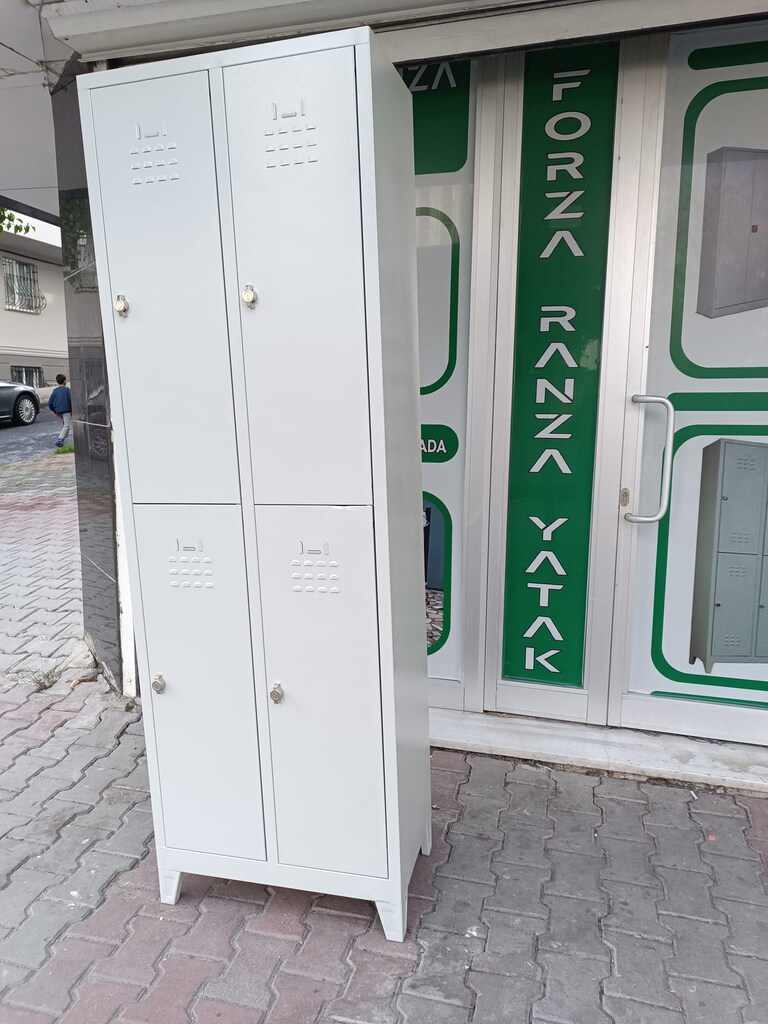 METAL DORT KAPAKLI GIYINME DOLABI SIFIR URUN - 4