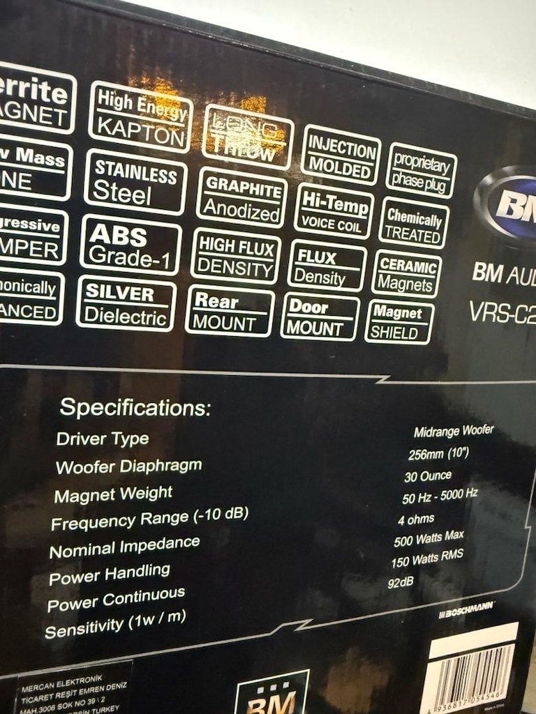 Bm Audio 25 Cm 500 w 150 Rms Midrange - 7