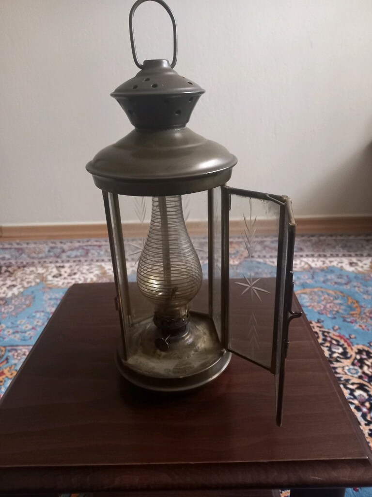 Antika Bakir Gaz lambasi 25 cm boy - 3