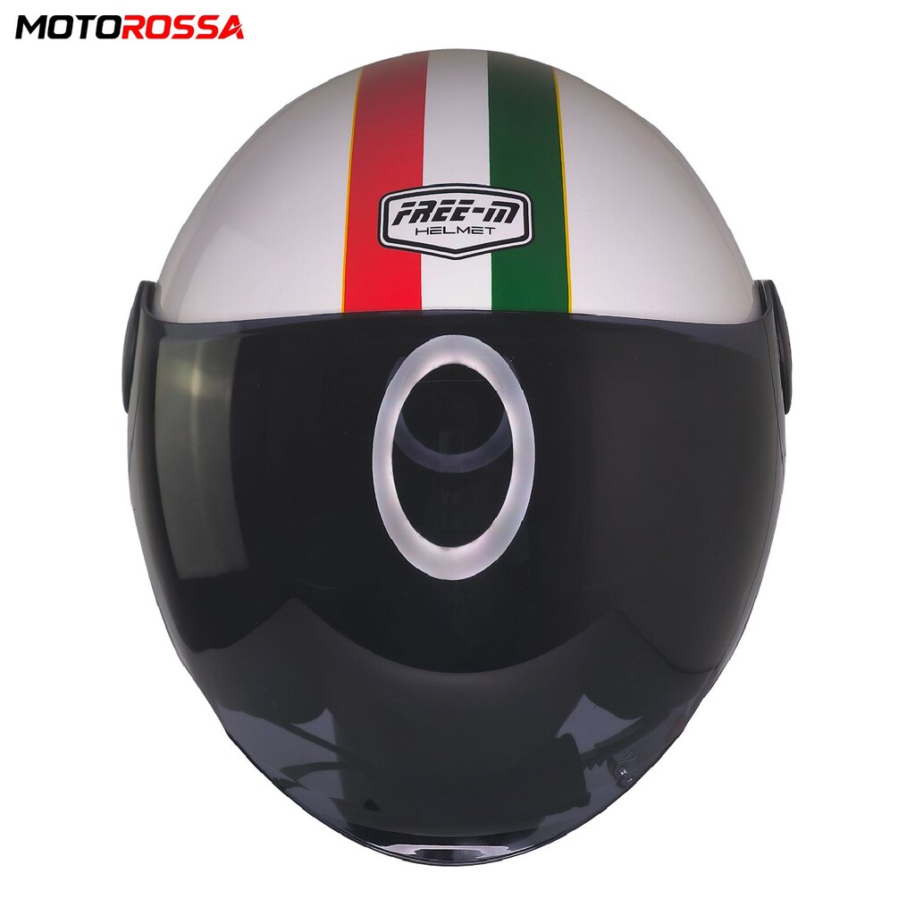 SIFIR FREE-M Beyaz Yarım Motosiklet Kaskı İtalian Gold | MOTOROSSA - 2