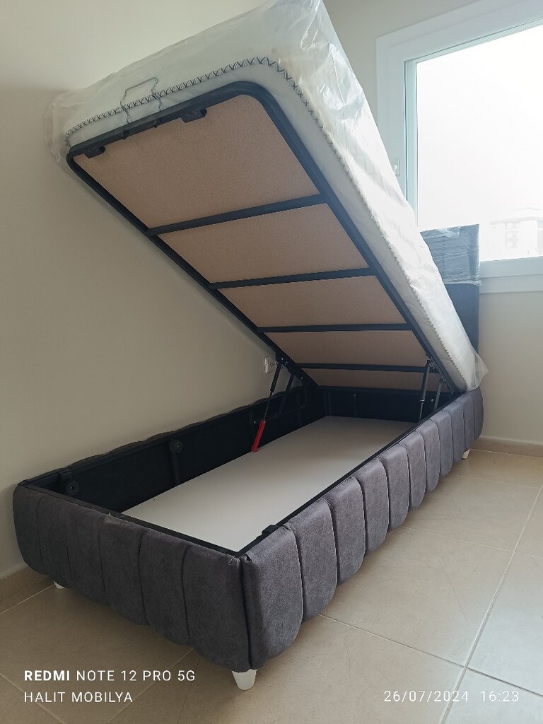 TEK KİŞİLİK BAZA BAŞLIK ULTRA ORTOPEDİK GERÇEK PETLİ YATAK - 2