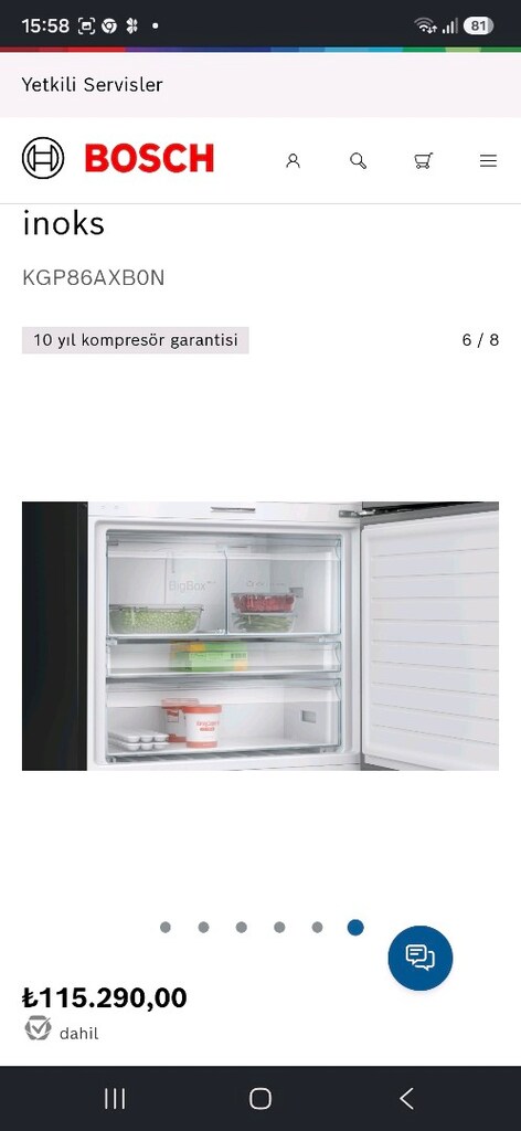 SIFIR GARANTİLİ GENİŞ BOSCH BUZDOLABI - 7