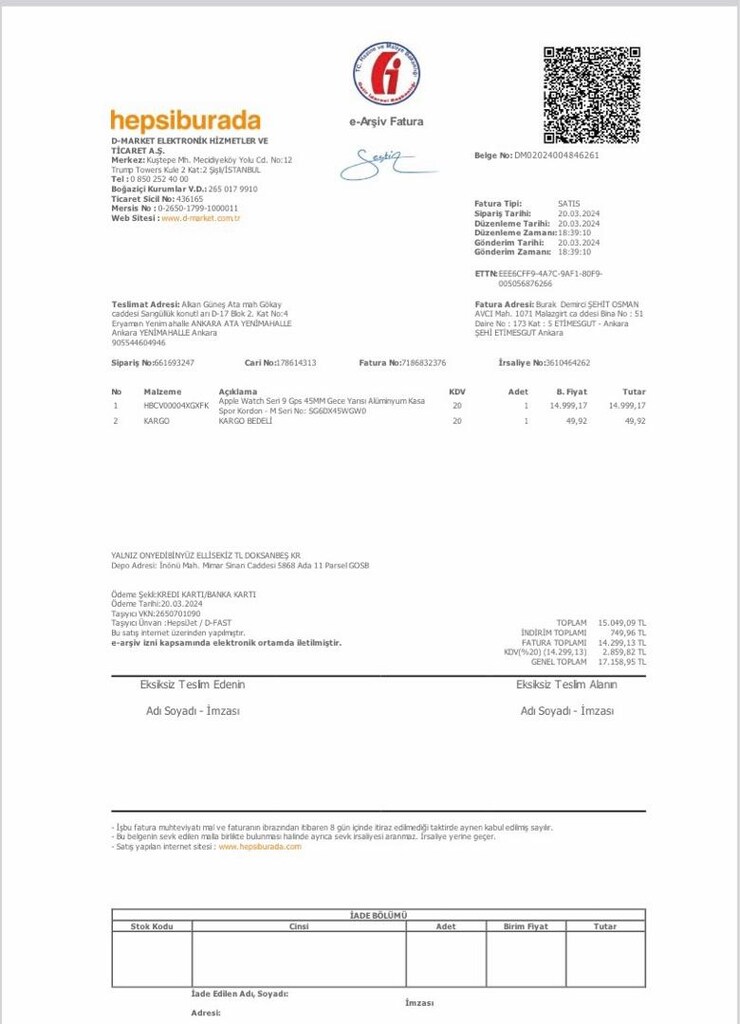 Apple Watch 9 45 Mm Pil %100 Yurt İçi Faturalı - 7