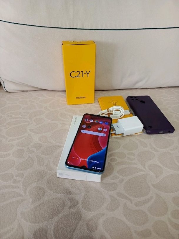 Realme C21 Y 64 GB hafıza 4 Ram sıfır ayarında telefon - 5