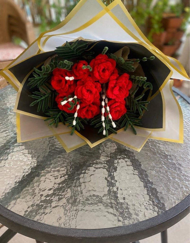 El yapımı gül buketi - 2