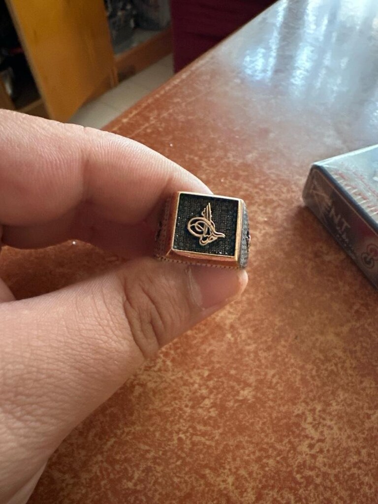 Osmanlı Tuğrası işlemeli yüzük