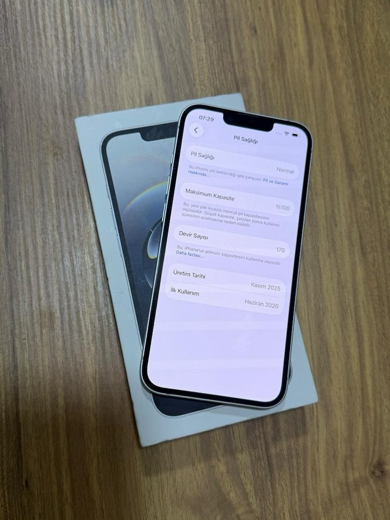 İPHONE 16E BEYAZ RENK 128 GB PİL SAĞLIĞI 100 - 6