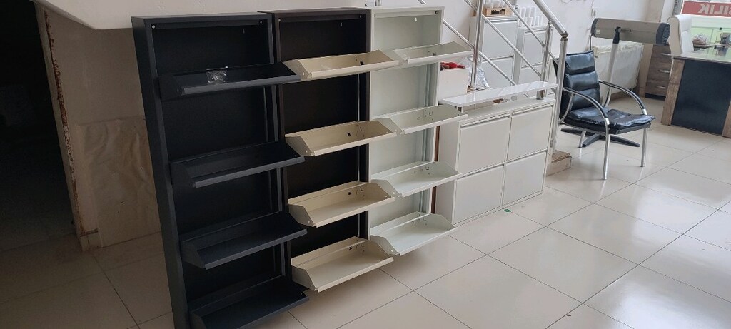 KASER DİKEY UZUN 4 KAPAKLI METAL AYAKKABILIK - 4