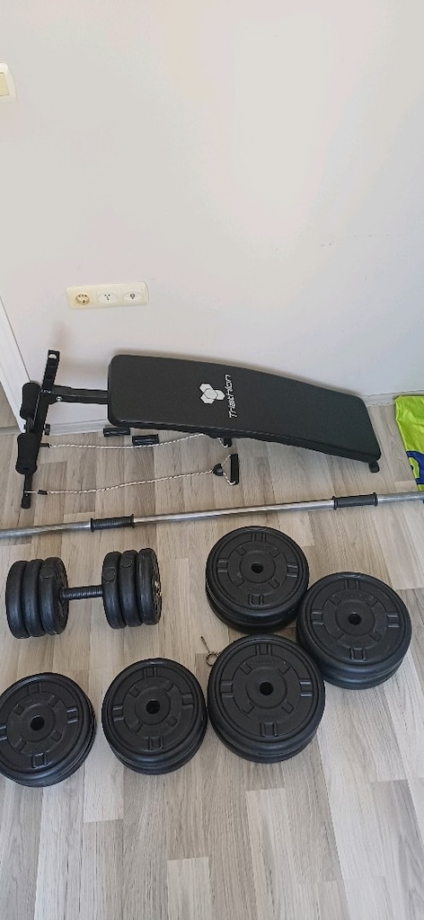 Sahibinden Temiz Ev Tipi Spor- Mekik Sehpası + Halter & Dambıl Seti - 7