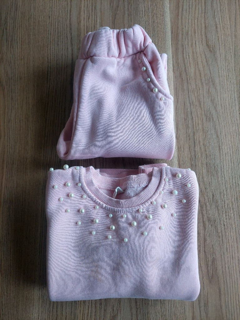 WOW inci süsleme Pembe Eşofman Takımı - 18