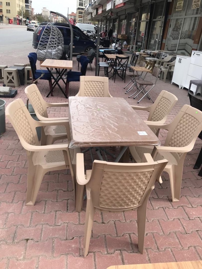 Plastik masa sandalye takımı sıfır ürün - 4