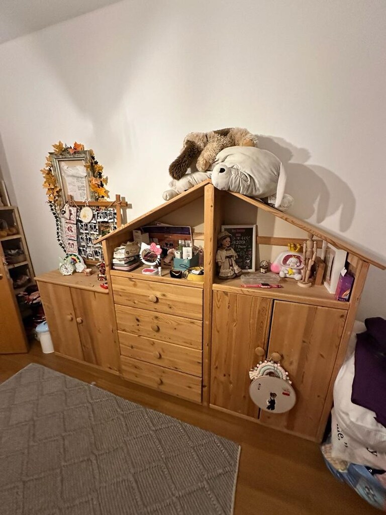 Montessori %100 Masif Boyasız Çocuk Odası Takımı - 3