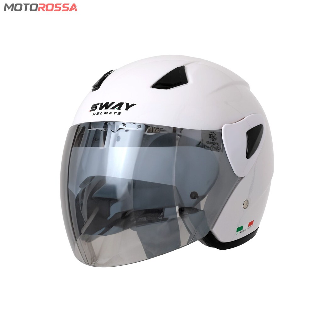SWAY SW 733 Beyaz Yarım Motosiklet Kaskı | MOTOROSSA - 2