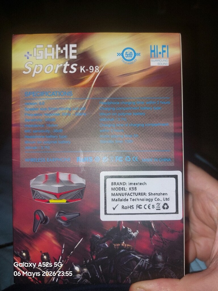 Bluetooth Oyuncu Kulaklığı K98 - 2