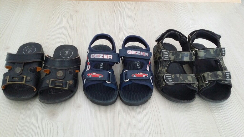 3 adet 26-27-28 numara sandalet ve terlik