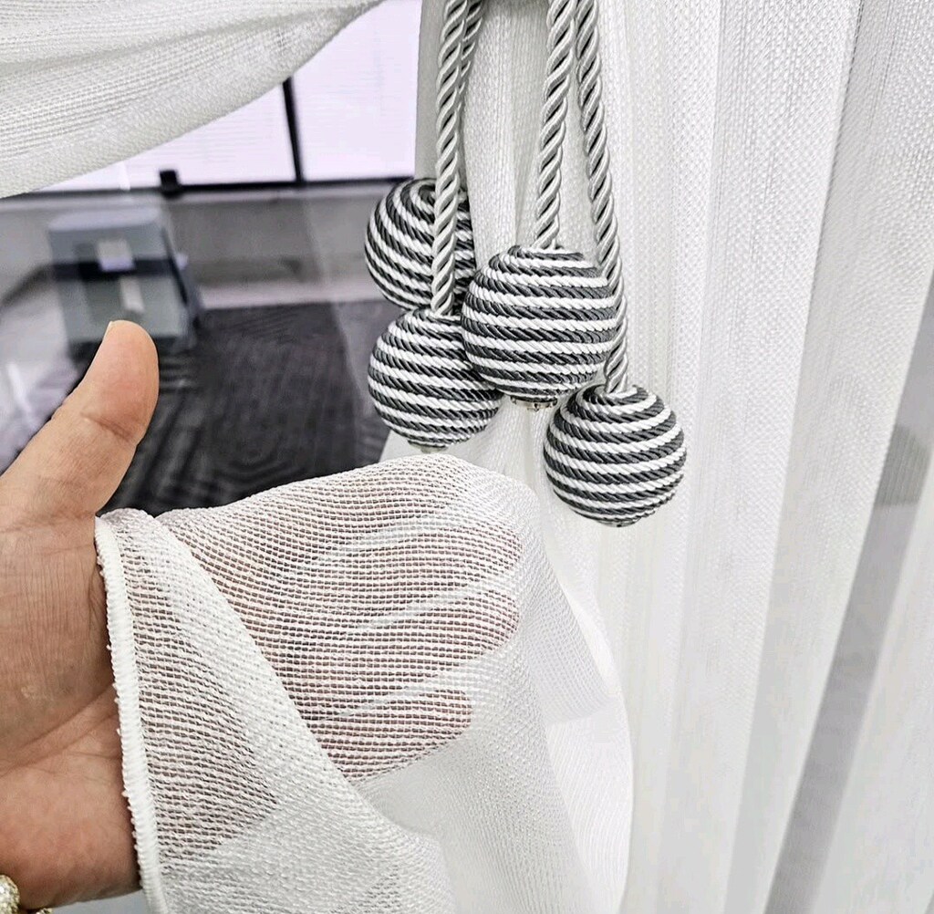 keten bambu tül perde - 2