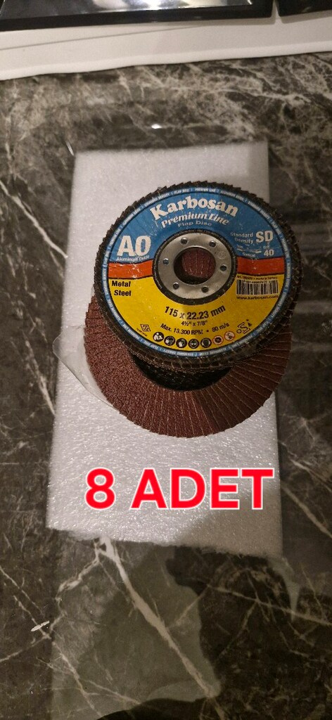 21 ADET taslama kesme ve zimpara flap disk - 2