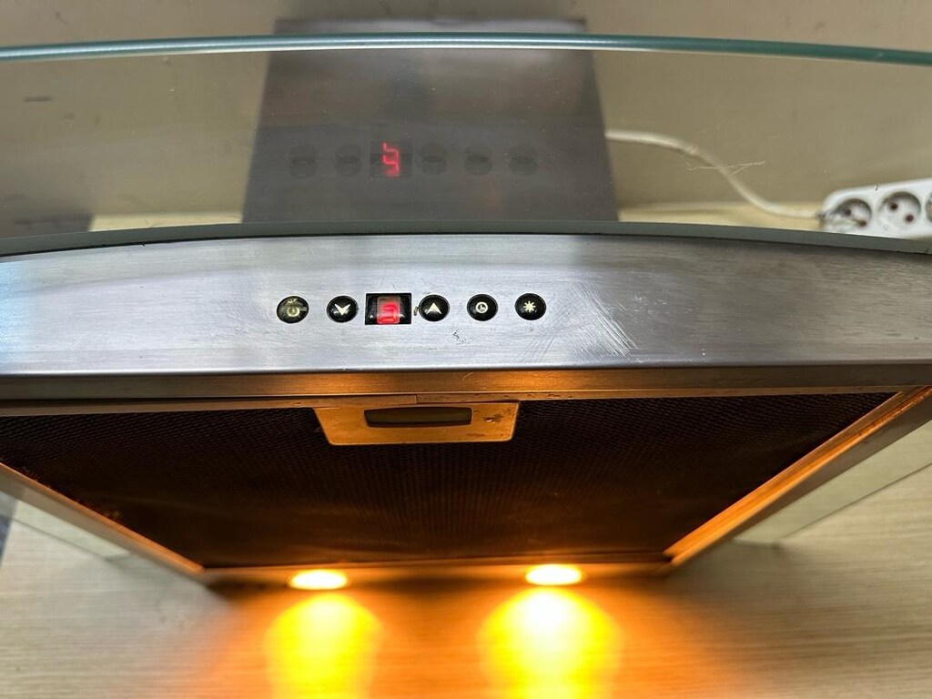 İNOX 60cm. DAVLUMBAZ 3 KADEMELİ OVAL ŞEFFAF CAMLI LED - 4