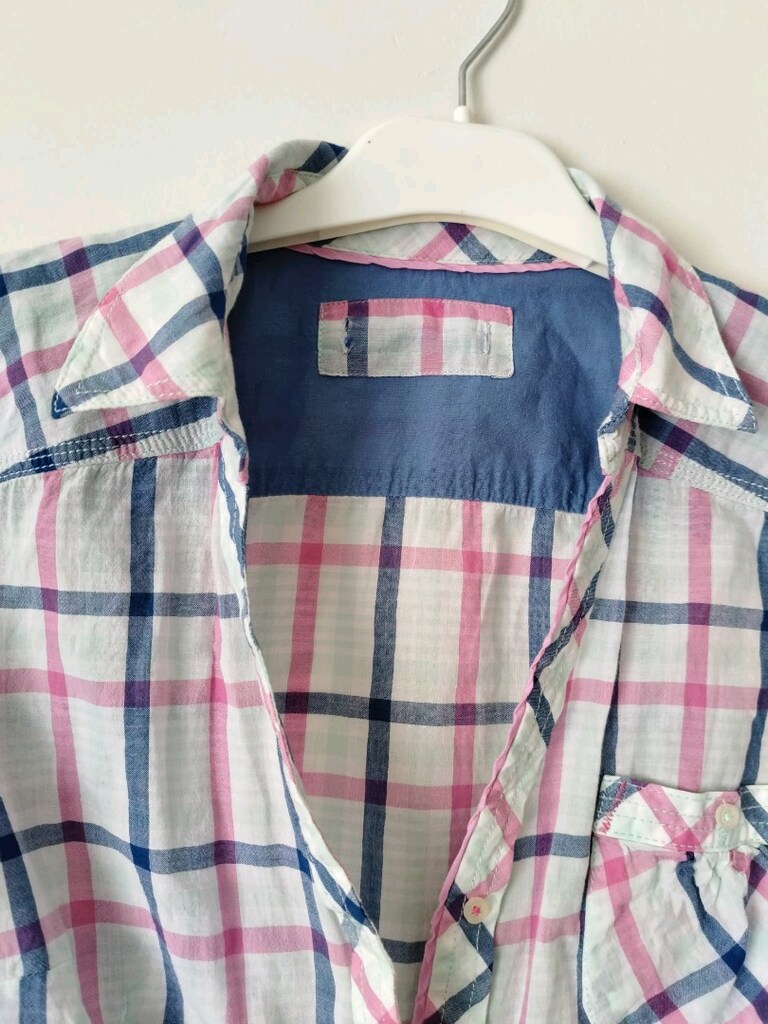 Colins Pembe Lacivert Ekoseli Gömlek - 3