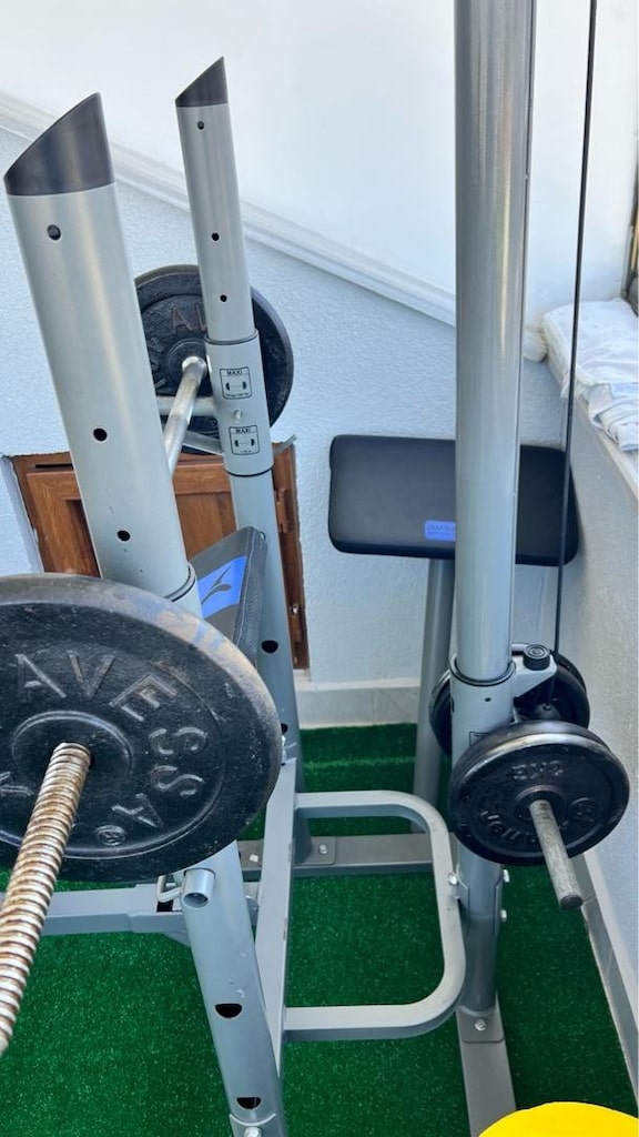 MultiFonksiyenel bench sehpası döküm ağırlıklar dahil Domyos BM530 - 4