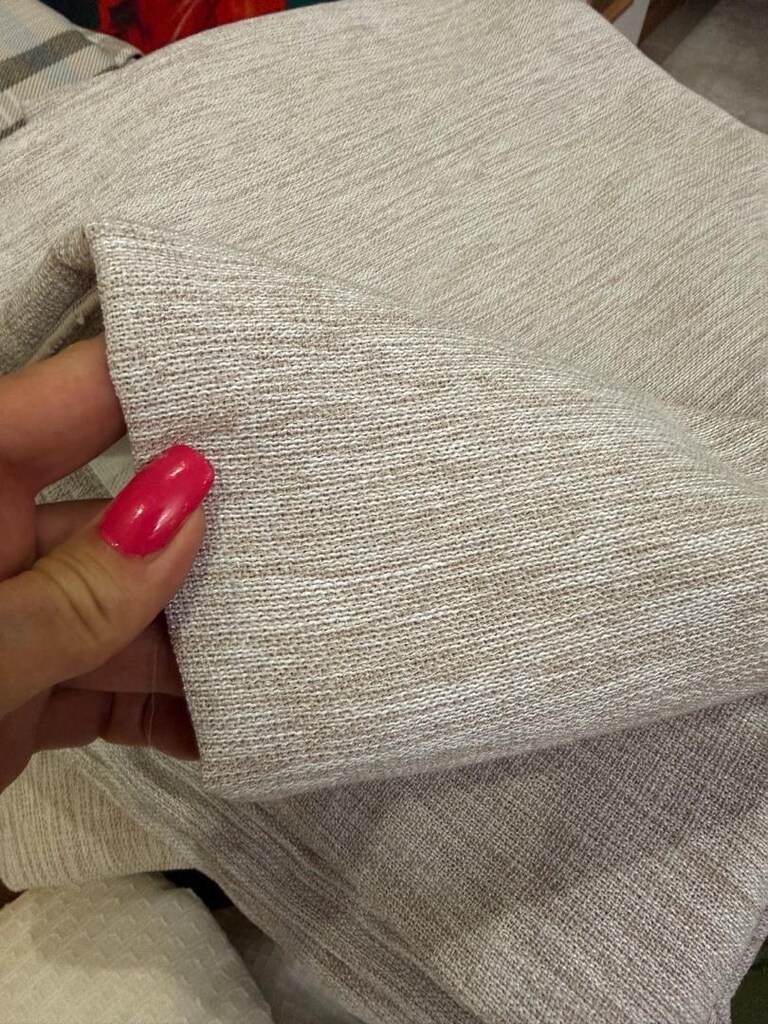 SIFIR BEJ KETEN ÇİFT KANAT FON PERDE - 4