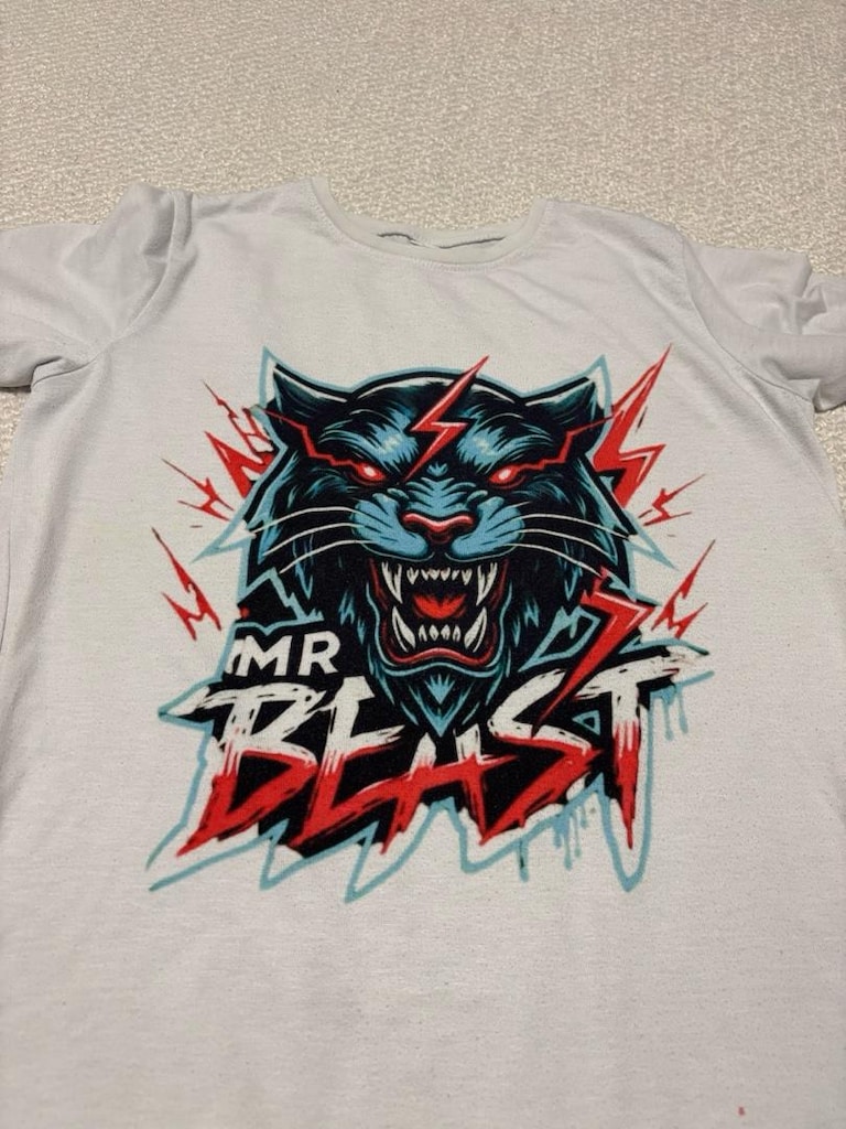 mr beast tshirt 2 li 7-8 yas - 3