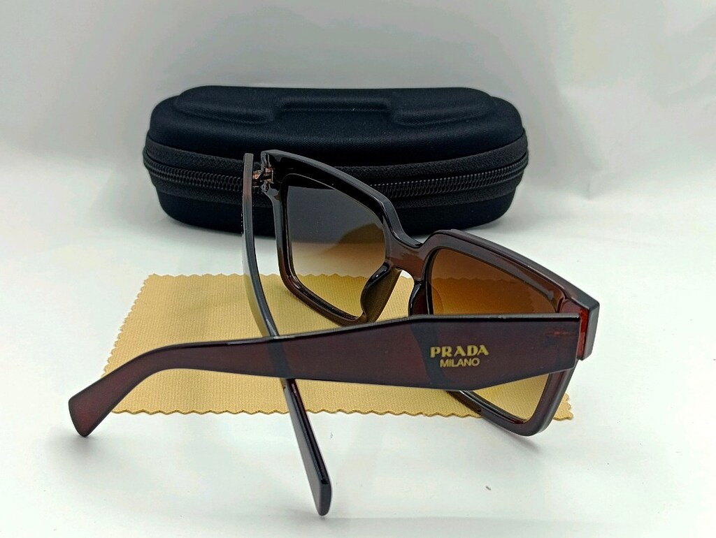 SIFIR KUTUDA, PRADA (BÜYÜK ÖLÇÜ,KEMİK) UV400 FİLTRELEME GÜNEŞ GÖZLÜĞÜ - 6