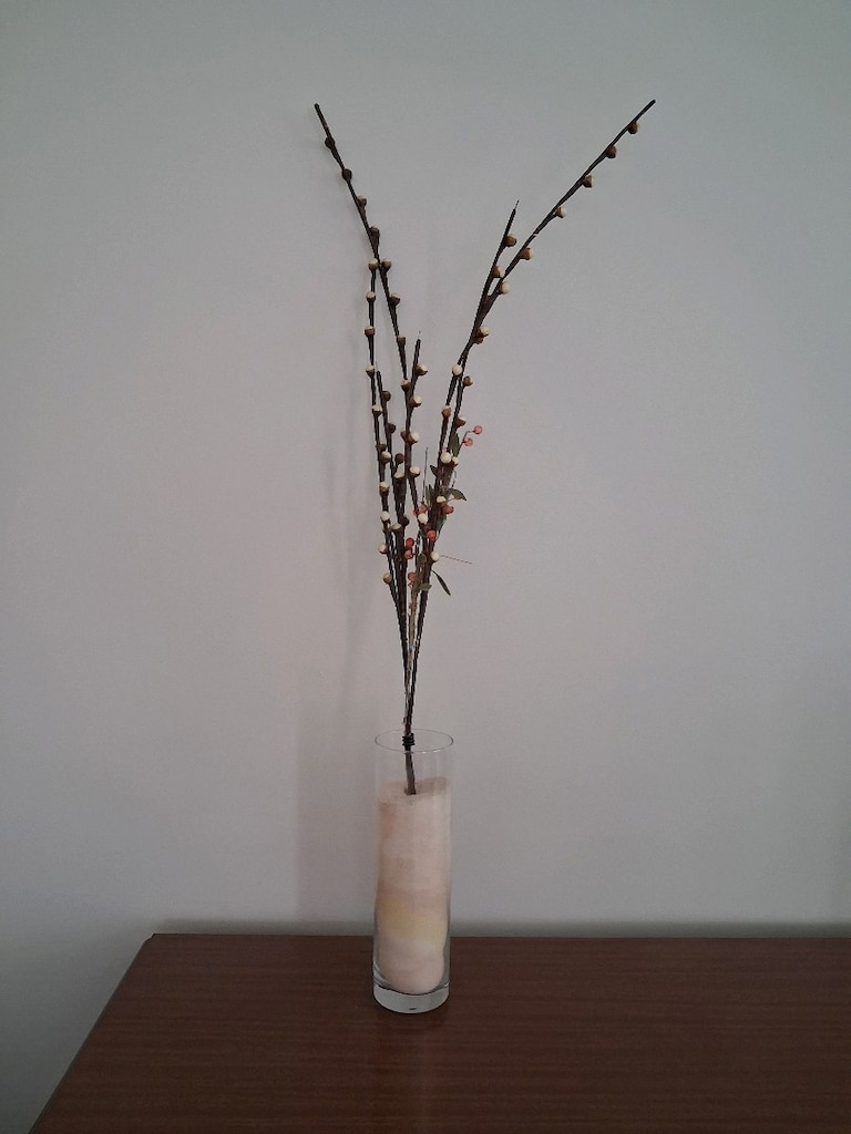 Vazo Dekoratif 26.5*8 cm. / 58<>93 cm. çiçek kuvars kum/Bostanlı-İZMİR - 4