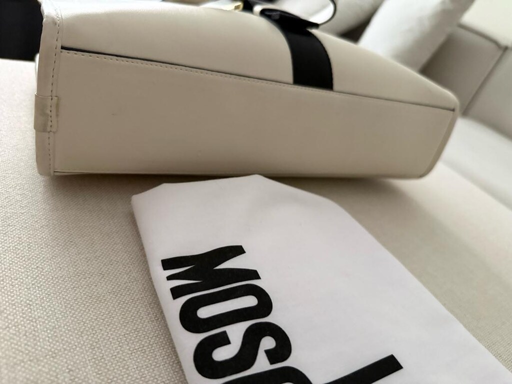 Love Moschino Beyaz/Ekru Lüks Tote Çanta - 5