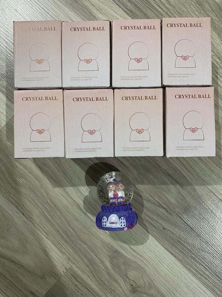 8 adet Kristal Işıklı Kar Küresi - 3